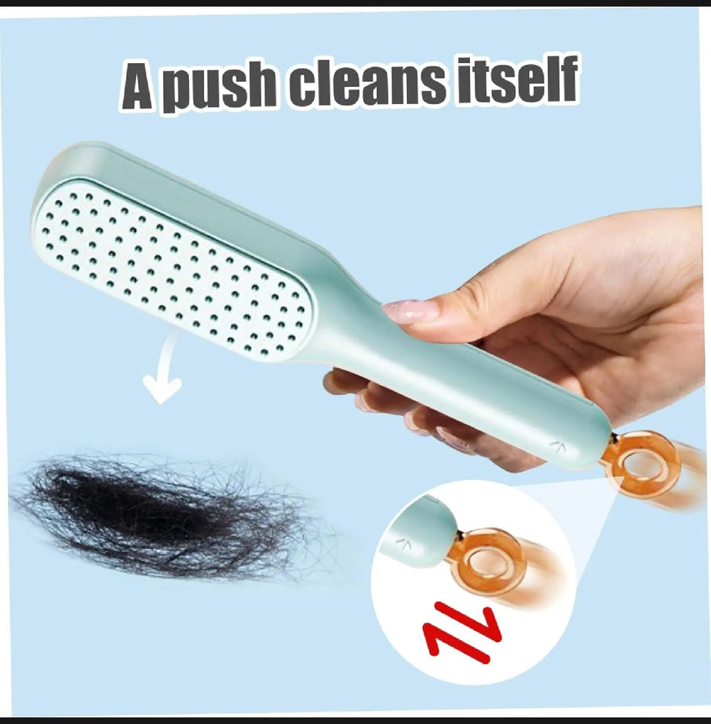 Self-Cleaning Anti-Static Scalp Massage Hair Comb