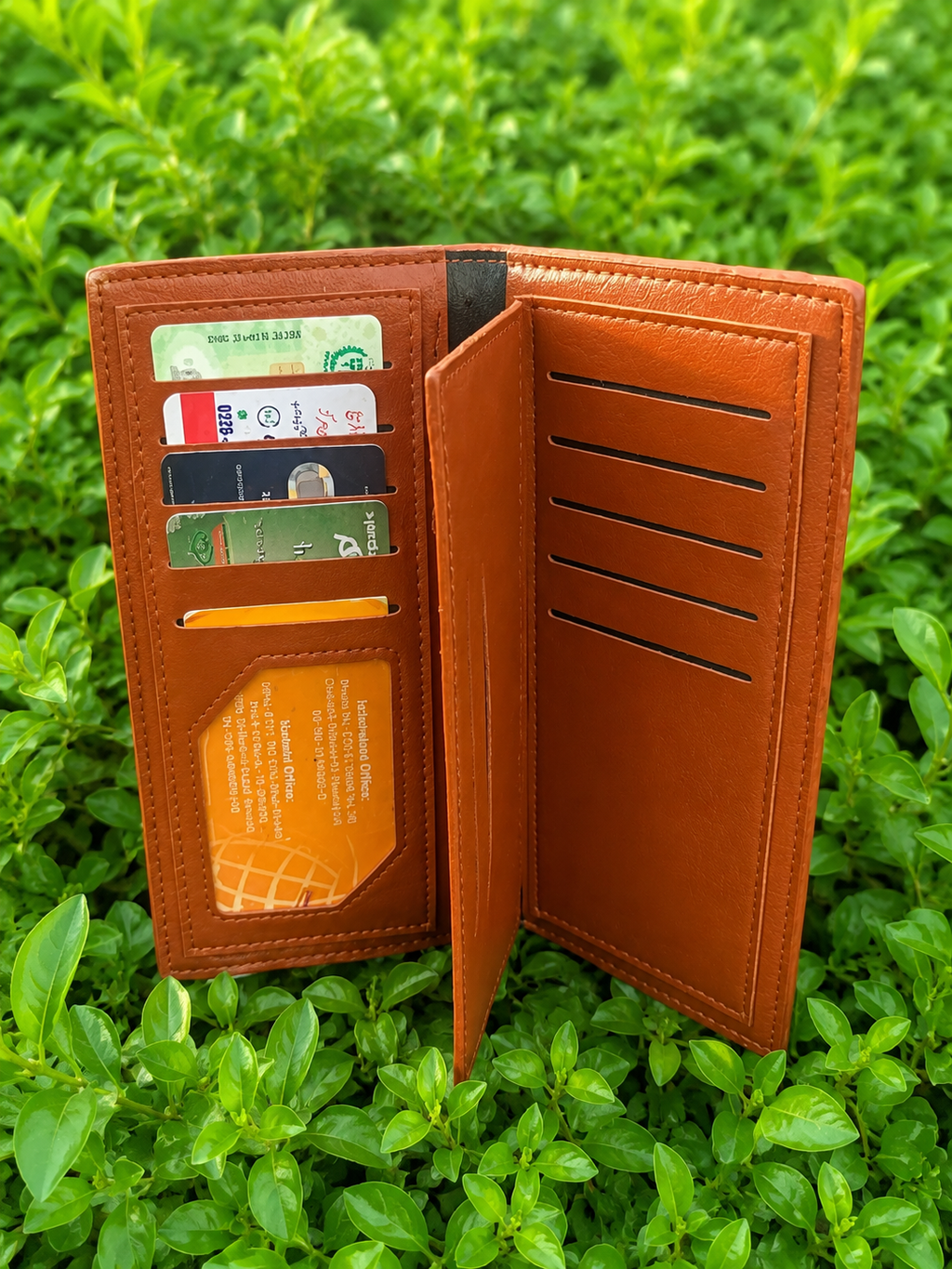 Premium Long Leather Wallet –